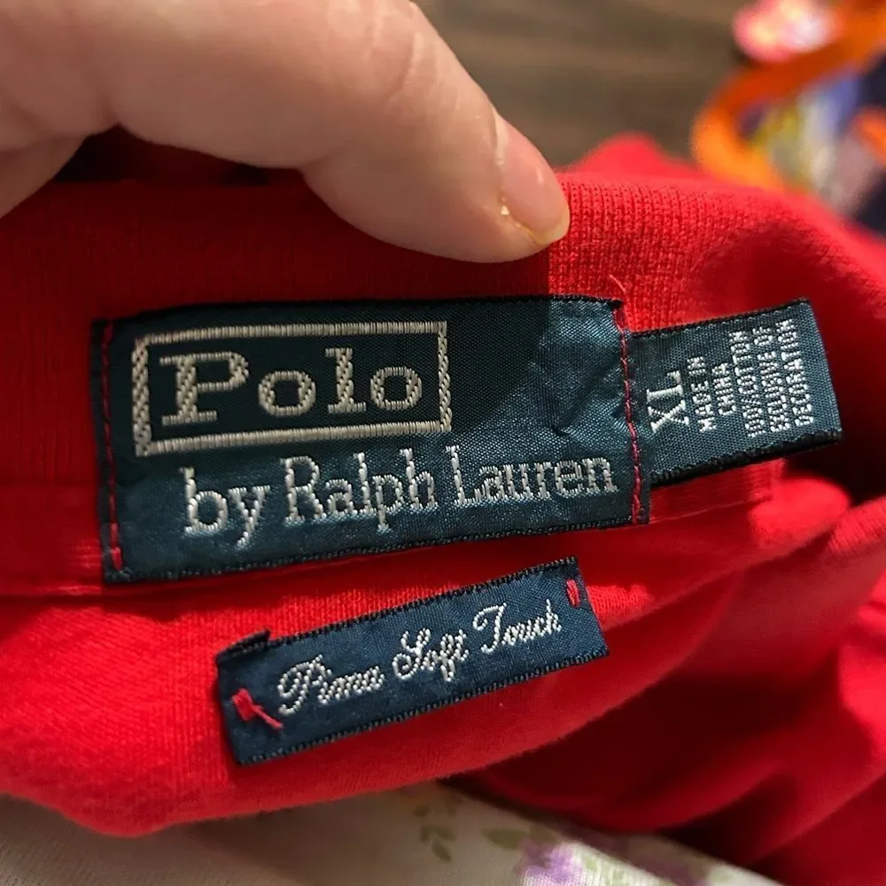 Vintage Polo Ralph Lauren Pima Soft Touch Brown Horse Logo Polo Shirt